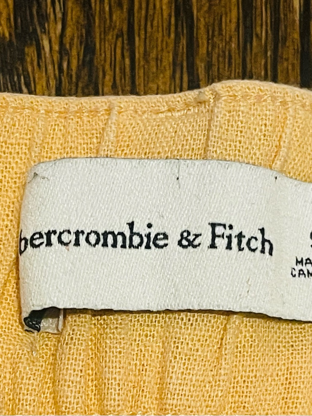 Abercrombie & Fitch Peach Wide Leg Linen-Blend Pants - Picture 2 of 10